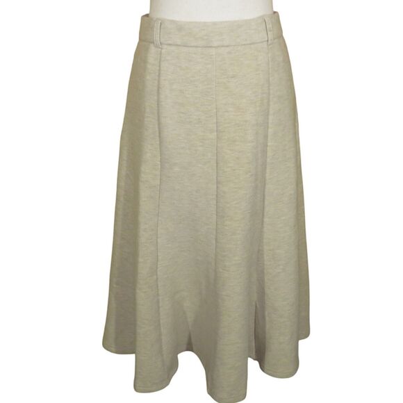 OGL FuzzLuxe Soft Cozy Wool Blend High Waisted Umbrella Hem Midi Skirt PETITE S - Picture 5 of 9